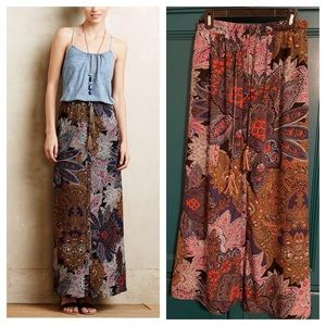 Anthropologie Vanessa Virginia Petaled Paisley Maxi Skirt